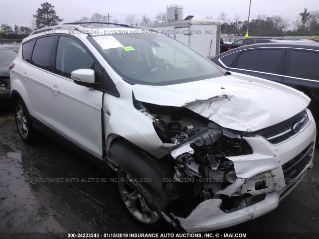 1FMCU9J98DUB12249 - 2013 FORD ESCAPE TITANIUM WHITE photo 1