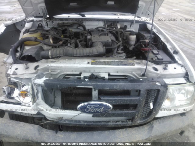 1FTKR1AD3BPA04897 - 2011 FORD RANGER WHITE photo 10