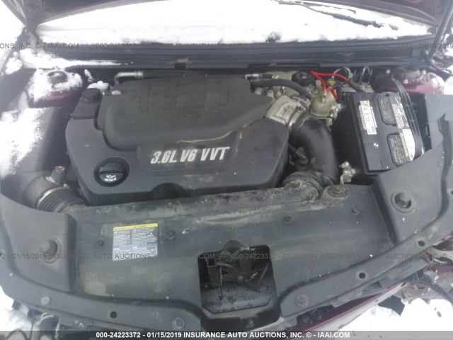 1G1ZK57789F259937 - 2009 CHEVROLET MALIBU LTZ მუქწითელი ფოტო 10