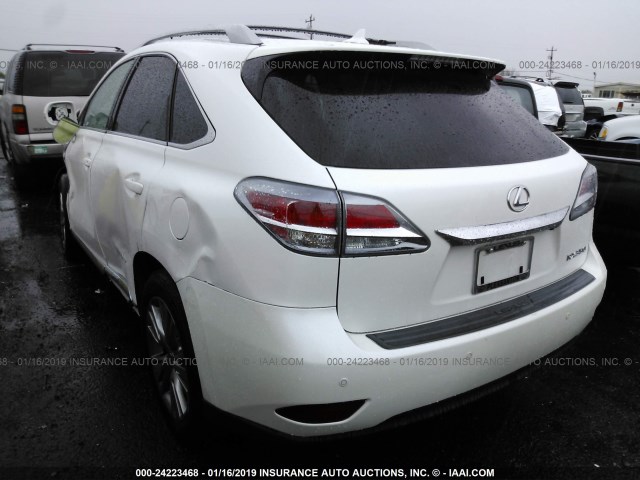 2T2BK1BA2DC221251 - 2013 LEXUS RX 350/BASE/F SPORT WHITE photo 3