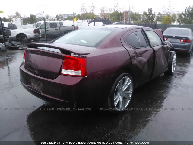 2B3CA3CVXAH242344 - 2010 DODGE CHARGER SXT RED photo 4