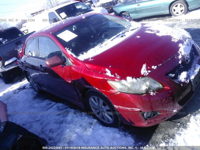 2T1BU40E59C048645 - 2009 TOYOTA COROLLA S/LE/XLE RED photo 1