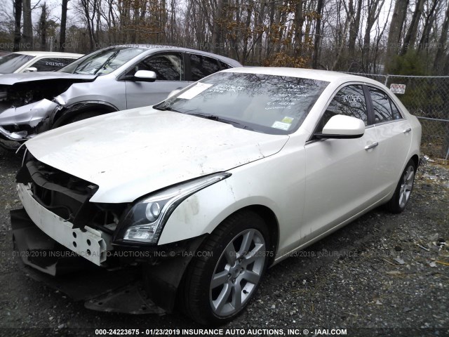 1G6AA5RA1D0141274 - 2013 CADILLAC ATS WHITE photo 2