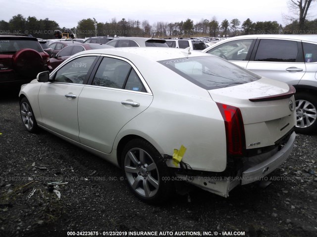 1G6AA5RA1D0141274 - 2013 CADILLAC ATS WHITE photo 3