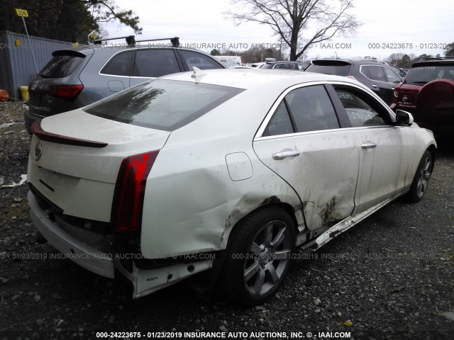 1G6AA5RA1D0141274 - 2013 CADILLAC ATS WHITE photo 4