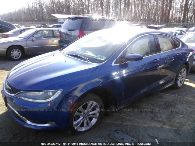 1C3CCCAB7GN143776 - 2016 CHRYSLER 200 LIMITED BLUE photo 2