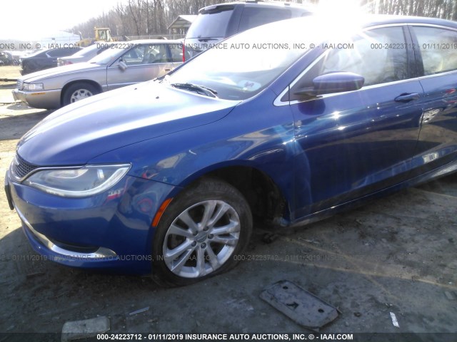 1C3CCCAB7GN143776 - 2016 CHRYSLER 200 LIMITED BLUE photo 6