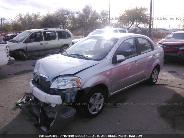 KL1TD56648B120935 - 2008 CHEVROLET AVEO LS SILVER photo 2