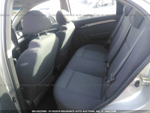 KL1TD56648B120935 - 2008 CHEVROLET AVEO LS SILVER photo 8