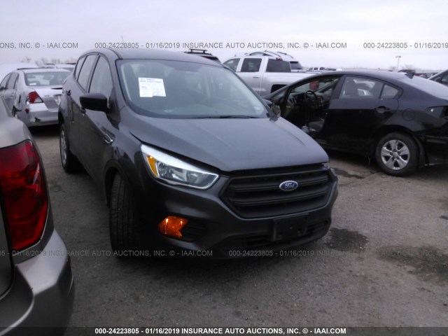 1FMCU0F74HUA27742 - 2017 FORD ESCAPE S GRAY photo 1