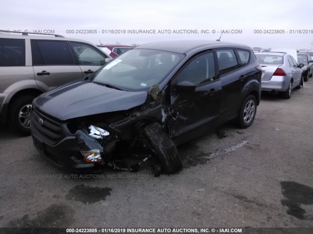 1FMCU0F74HUA27742 - 2017 FORD ESCAPE S GRAY photo 2