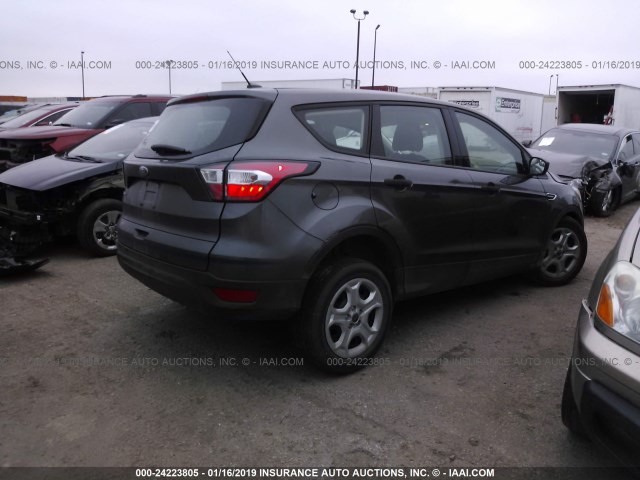 1FMCU0F74HUA27742 - 2017 FORD ESCAPE S GRAY photo 4