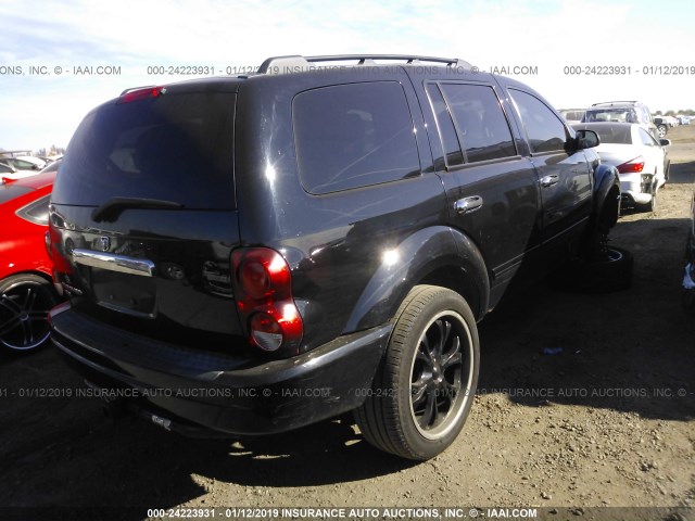 1D4HB48N64F156506 - 2004 DODGE DURANGO SLT BLACK photo 4