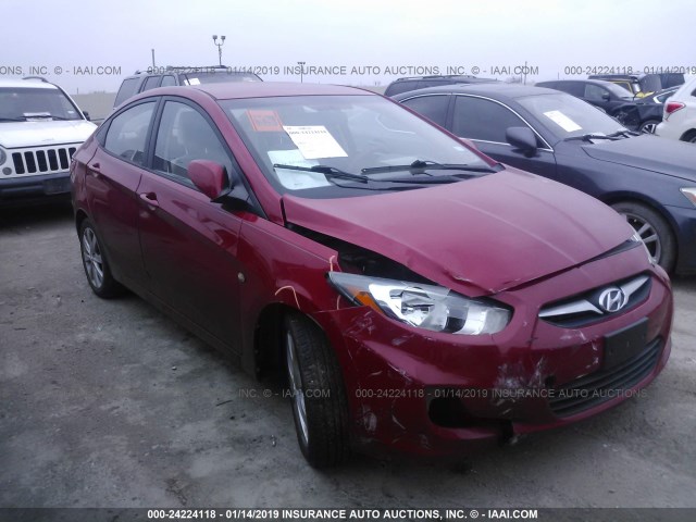 KMHCU4AE1CU078573 - 2012 HYUNDAI ACCENT GLS/GS/SE RED photo 1