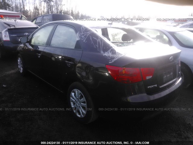 KNAFU4A26A5175148 - 2010 KIA FORTE EX MAROON photo 3