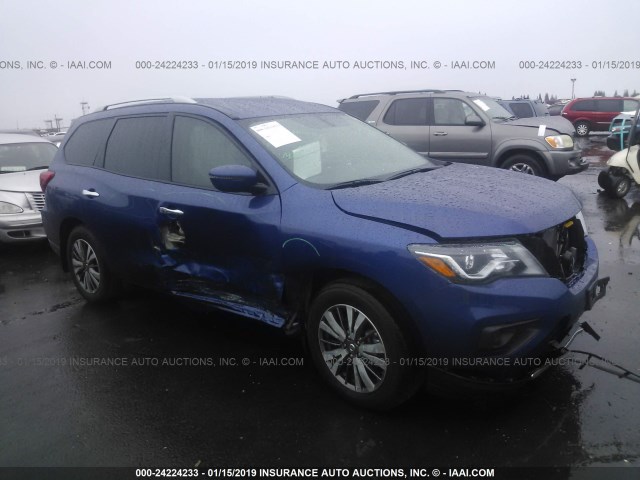 5N1DR2MN2JC653952 - 2018 NISSAN PATHFINDER S/SV/SL/PLATINUM BLUE photo 1