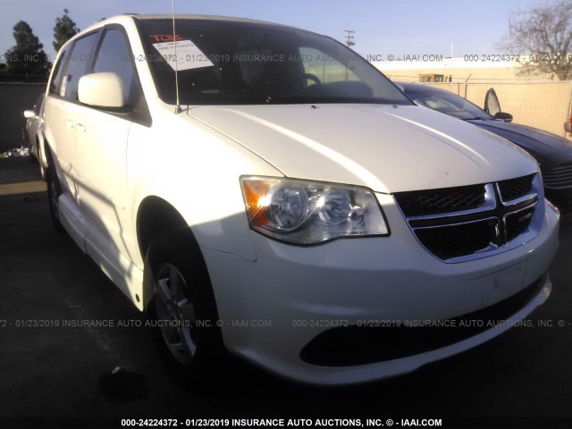 2C4RDGCG2CR284495 - 2012 DODGE GRAND CARAVAN SXT WHITE photo 1