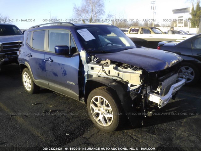 ZACCJBBB0JPH30555 - 2018 JEEP RENEGADE LATITUDE BLUE photo 1