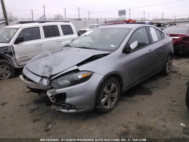 1C3CDFBB0FD286263 - 2015 DODGE DART SXT GRAY photo 2