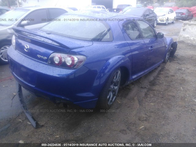 JM1FE1C24A0403947 - 2010 MAZDA RX8 BLUE photo 4