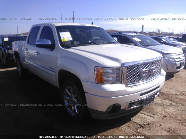 3GTP1XE22DG338869 - 2013 GMC SIERRA C1500 DENALI WHITE photo 1