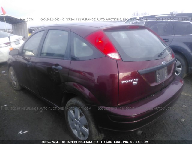 1FAHP37N46W185506 - 2006 FORD FOCUS ZX5 MAROON photo 3