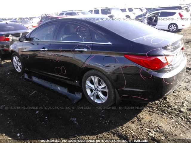 5NPEC4AC4CH478944 - 2012 HYUNDAI SONATA SE/LIMITED BLACK photo 3