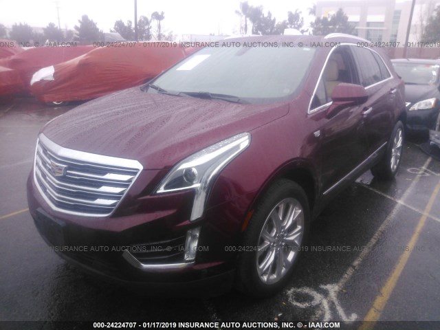 1GYKNBRSXHZ112610 - 2017 CADILLAC XT5 LUXURY RED photo 2