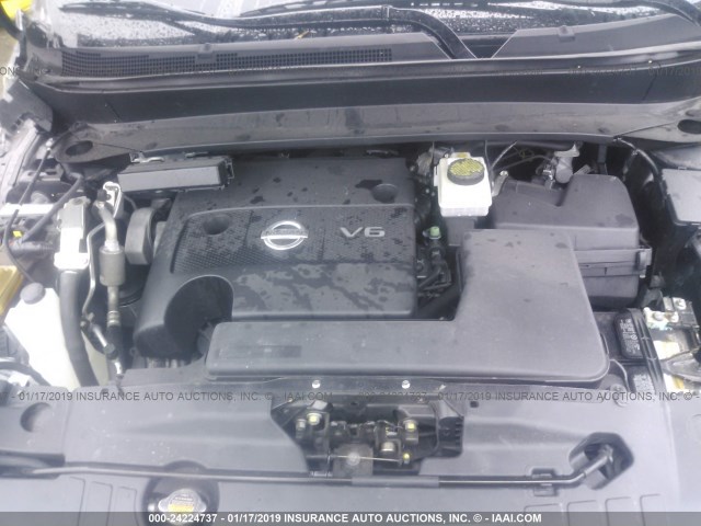 5N1AR2MN0FC723927 - 2015 NISSAN PATHFINDER S/SV/SL/PLATINUM GRAY photo 10