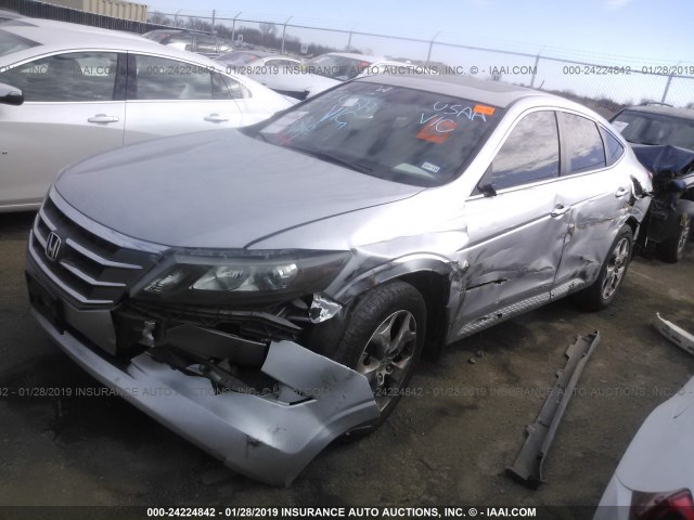 5J6TF1H55BL000041 - 2011 HONDA ACCORD CROSSTOUR EXL SILVER photo 2