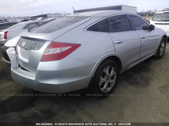 5J6TF1H55BL000041 - 2011 HONDA ACCORD CROSSTOUR EXL SILVER photo 4