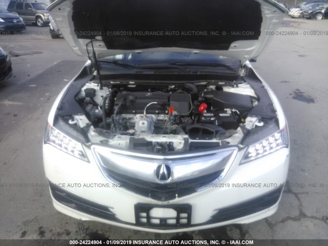 19UUB1F38GA007304 - 2016 ACURA TLX WHITE photo 10