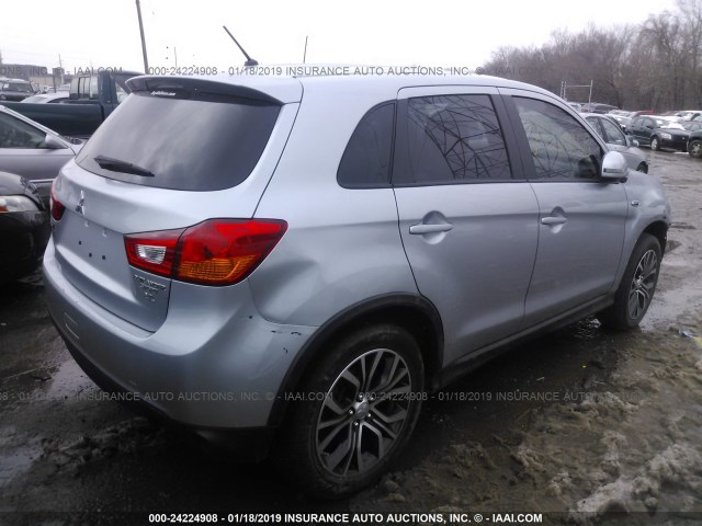 JA4AP3AW5GZ054060 - 2016 MITSUBISHI OUTLANDER SPORT ES/SE SILVER photo 4