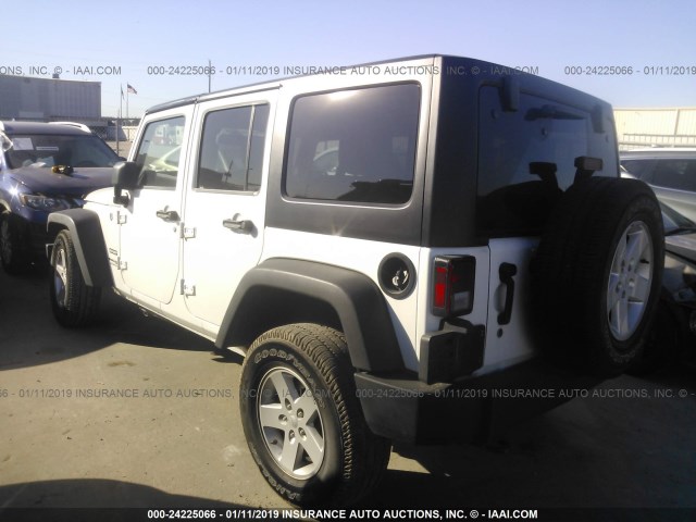 1C4HJWDG6JL928342 - 2018 JEEP WRANGLER UNLIMITE SPORT WHITE photo 3