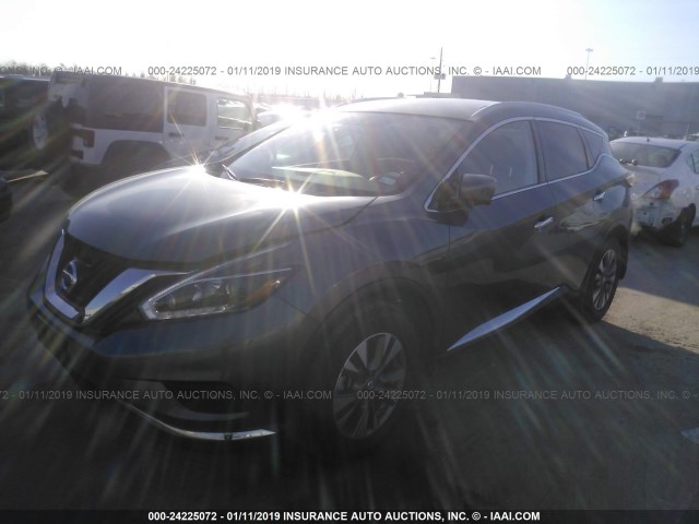 5N1AZ2MG9JN161315 - 2018 NISSAN MURANO S/SL/SV/PLATINUM SILVER photo 2