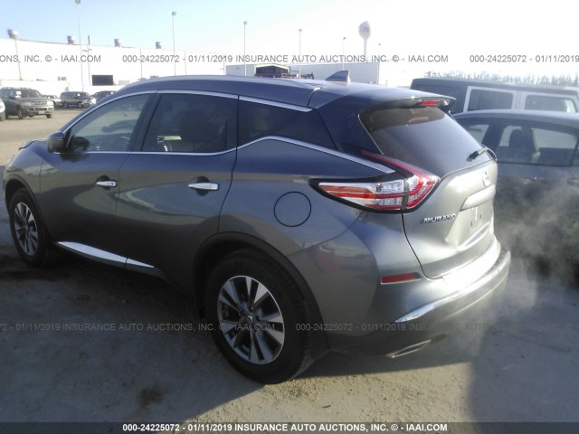 5N1AZ2MG9JN161315 - 2018 NISSAN MURANO S/SL/SV/PLATINUM SILVER photo 3