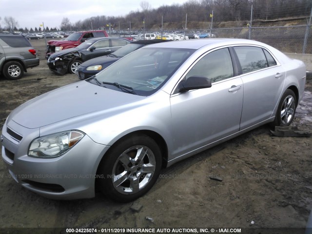 1G1ZB5EB7A4131289 - 2010 CHEVROLET MALIBU LS GRAY photo 2