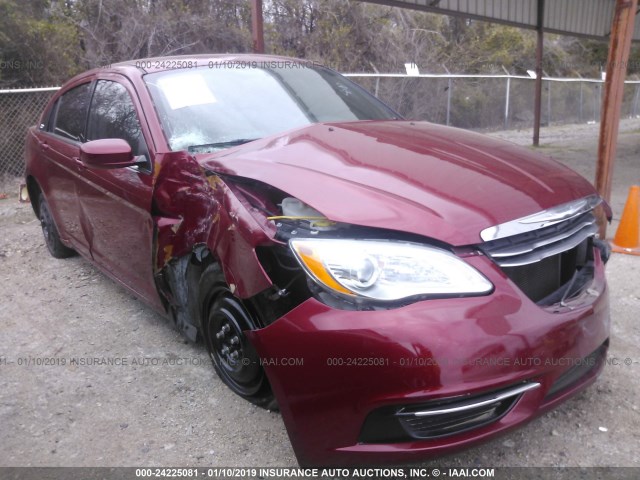 1C3CCBAB9EN213298 - 2014 CHRYSLER 200 LX RED photo 1