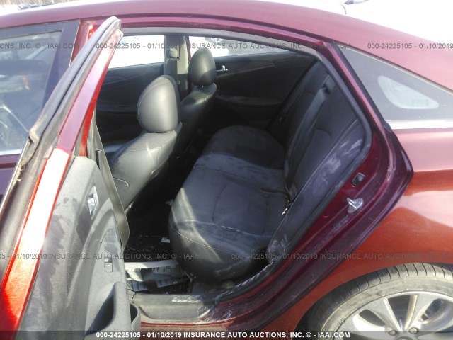 5NPEC4AC2CH502206 - 2012 HYUNDAI SONATA SE/LIMITED RED photo 8