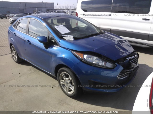 3FADP4BJ4JM128319 - 2018 FORD FIESTA SE BLUE photo 1