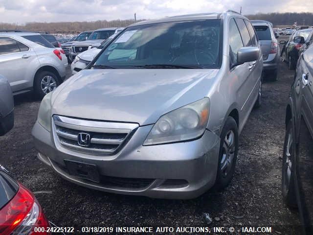 5FNRL38736B030900 - 2006 HONDA ODYSSEY EXL GRAY photo 2