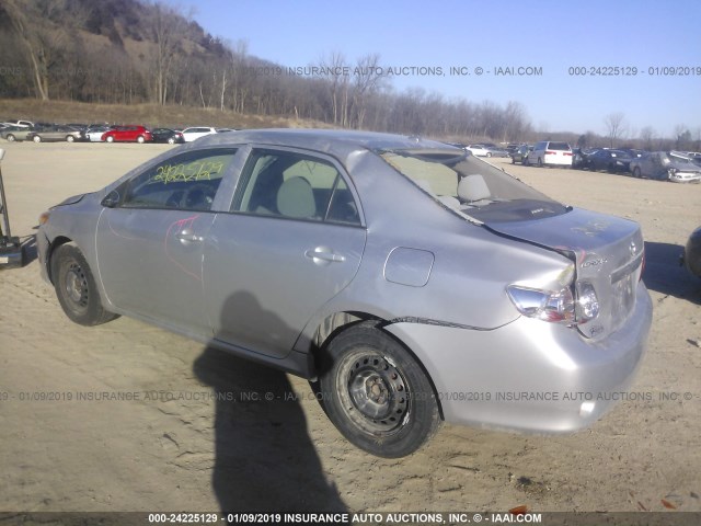 1NXBU4EE5AZ186763 - 2010 TOYOTA COROLLA S/LE/XLE SILVER photo 3