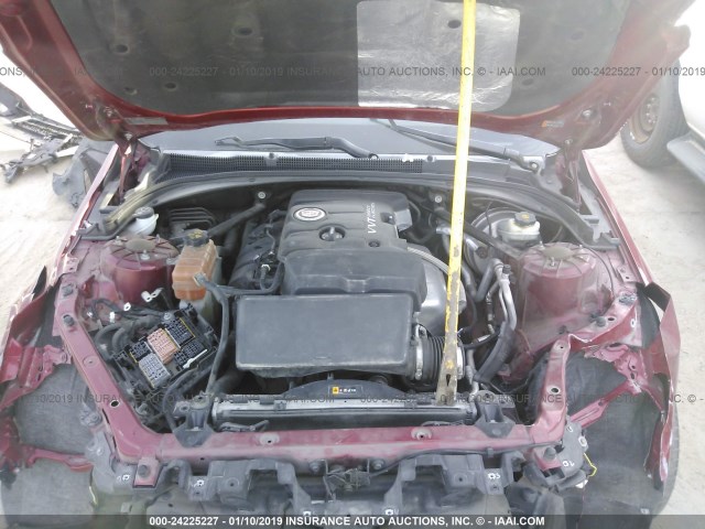 1G6AA5RA4D0154004 - 2013 CADILLAC ATS MAROON photo 10