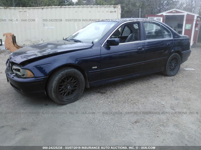 WBADT43471GX24174 - 2001 BMW 525 I AUTOMATIC BLUE photo 2