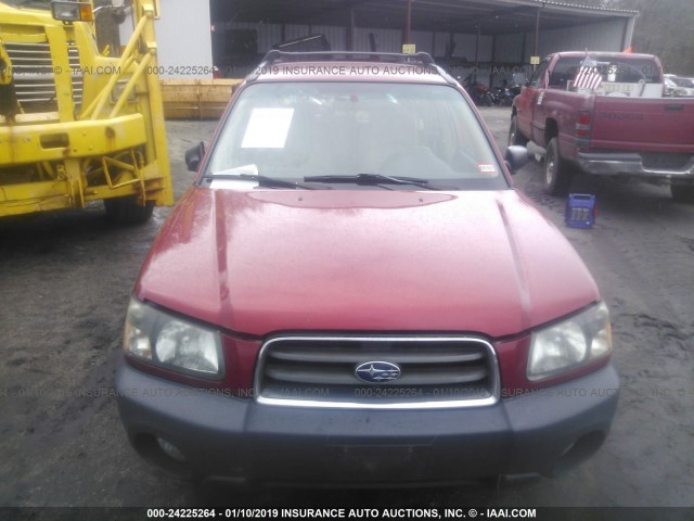 JF1SG63624H767966 - 2004 SUBARU FORESTER 2.5X RED photo 6