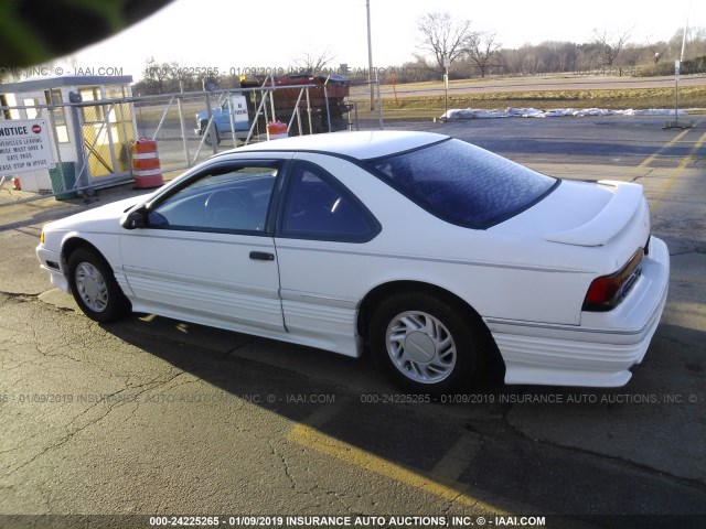 1FAPP6242NH133077 - 1992 FORD THUNDERBIRD LX WHITE photo 3