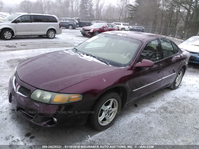 1G2HX54K024188817 - 2002 PONTIAC BONNEVILLE SE MAROON photo 2