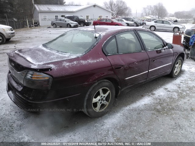 1G2HX54K024188817 - 2002 PONTIAC BONNEVILLE SE MAROON photo 4