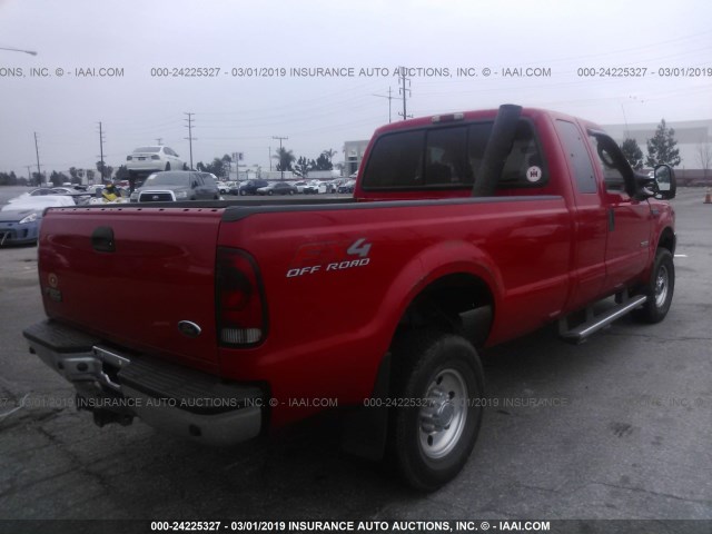 1FTSX31P44ED85265 - 2004 FORD F350 RED photo 4