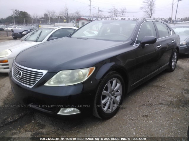 JTHGL46F275002921 - 2007 LEXUS LS BLACK photo 2